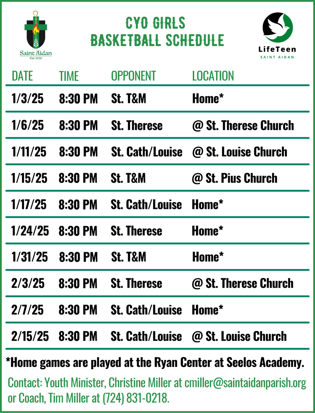 Saint Aidan Parish CYO Basketball Wexford PA saint-aidan-parish-cyo-basketball-wexford-pa